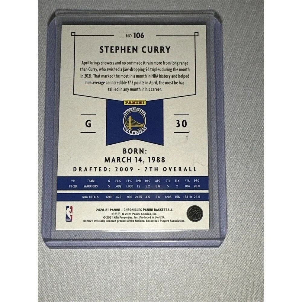 2020-21 Panini Chronicles - Panini Stephen Curry #106